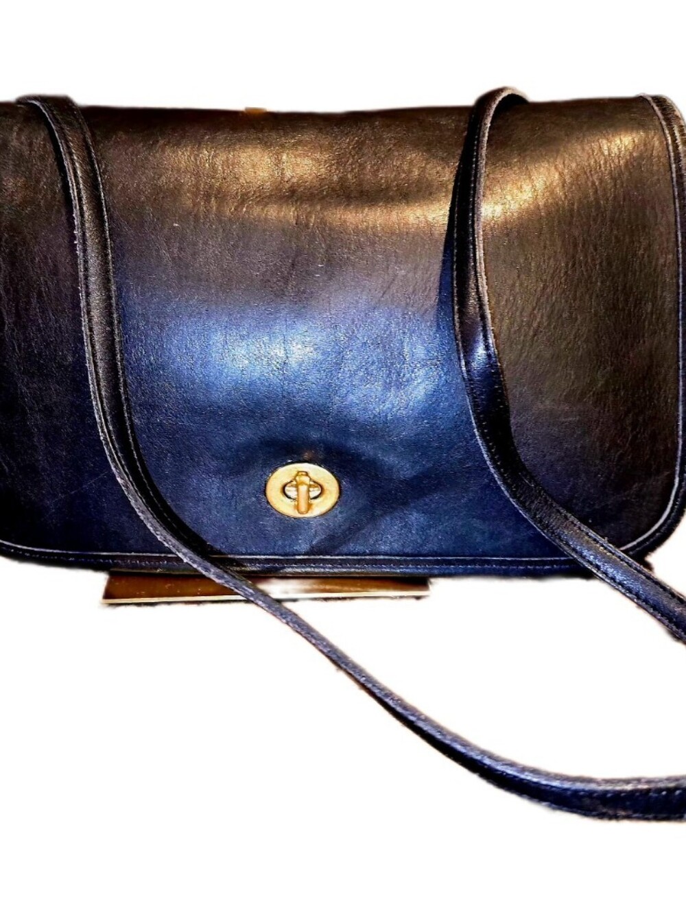 Coach Vintage NYC 9635 Convertible Black Leather 1980's Clutch Bag